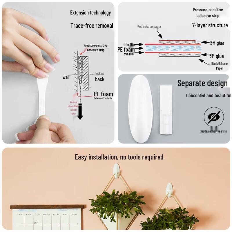 Gaoman Designer Series Large No-Drill Adhesive Hook