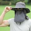 Removable Neck Flap Fishing Hat Nylon Sun Hat Durable Fishing Sun Hat  Outdoor Hiking