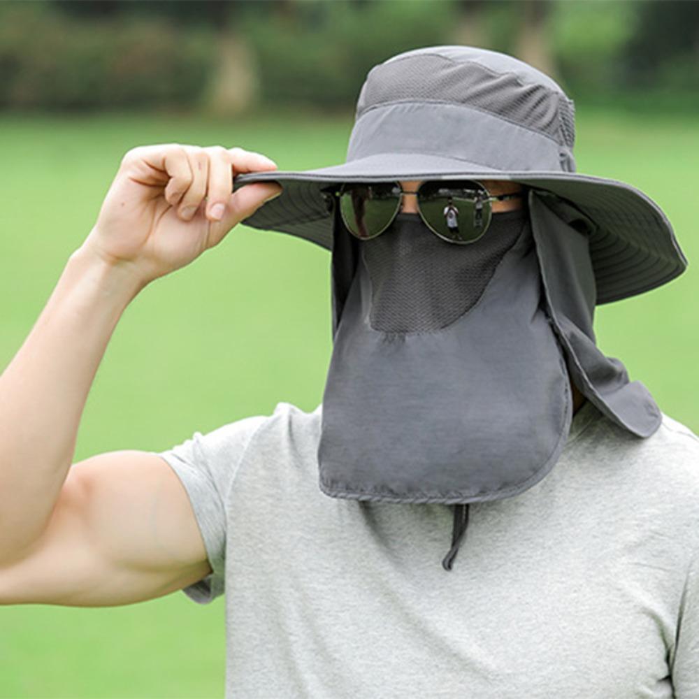 Removable Neck Flap Fishing Hat Nylon Sun Hat Durable Fishing Sun Hat Outdoor Hiking