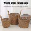 Wicker Planter Basket with Handles Indoor Outdoor Plants Rattan Woven Planter Pot Home