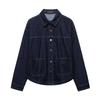 Fashion Style 2024 Autumn New Women's Clothing Stylish Cotton Long Sleeves Denim Jacket Coat 0108229