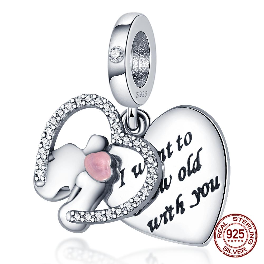 100% Copper Love Mother And Daughter Charms Fitoriginal Bracelets Diy Jewelry Making For Women Gift