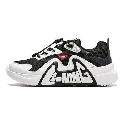 Li Ning Kids LN 90 Fly V3 Synthetic Leather Fabric Comfortable Trendy Minimalist Non-Slip Wear-Resistant Low-Top Casual Shoes YKCU066-1