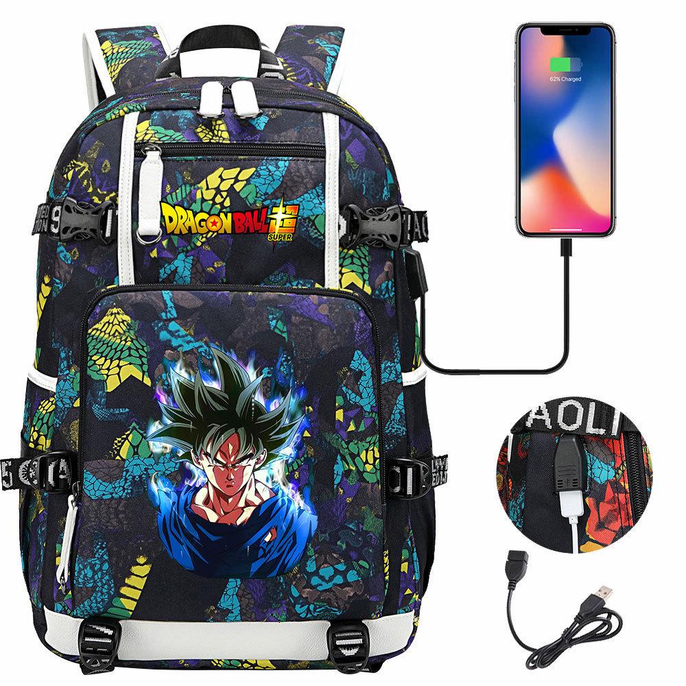Riman Dragon Ball Wukong USB Teen Student School Bag Men's and Women's Leisure Large Capacity Travel Backpack