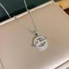 Titanium Steel Planetary Zircon Necklace - Women's Versatile Fashion Jewelry