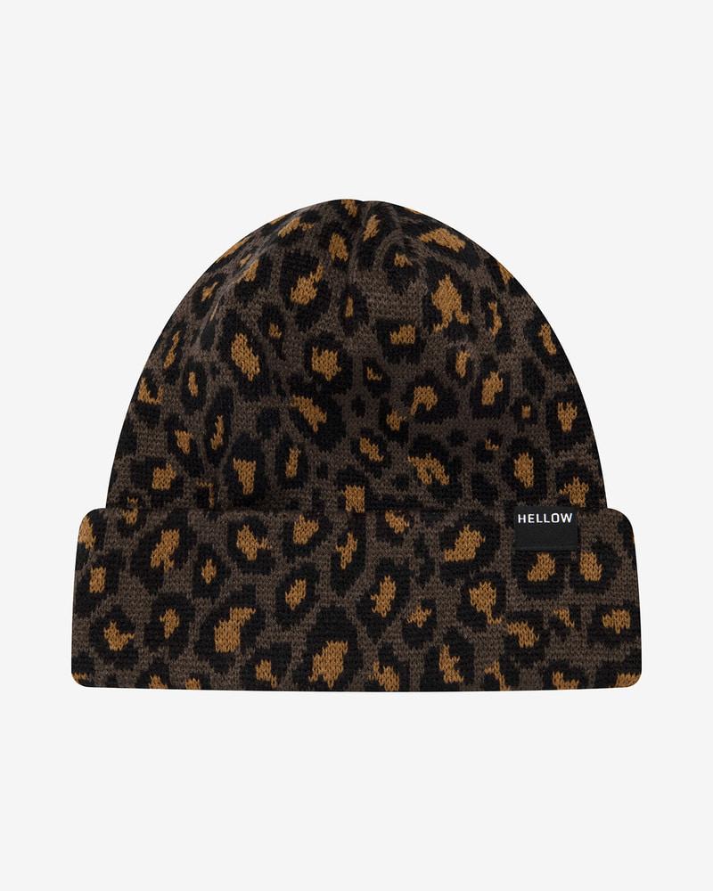 HELLOW 25 Leopard Beanie Brown