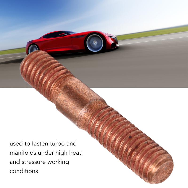 M8 1.25 Threaded Turbo Studs Kit Exhaust Manifold Hardware Kit Wear Resistant  Proof Metal Alloy for Car