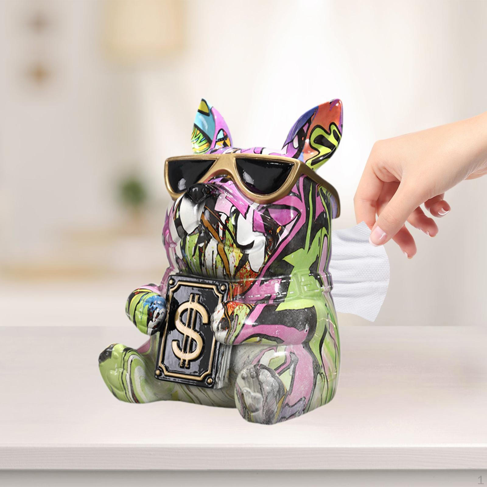 

Dog Facial Tissue Box Animal Figure for Office Decor Фіолетовий