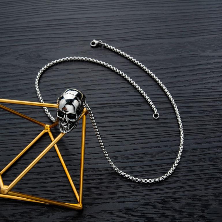 OPK Mode Crâne Rétro Acier Inoxydable Accessoires Homme Pendentif