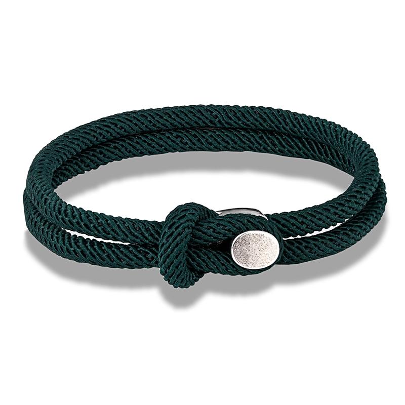 Vintage Men Women Easy Hook Bracelets Double Strand Nautical Survival Rope Paracord Bracelet Couple Minimalist Jewelry