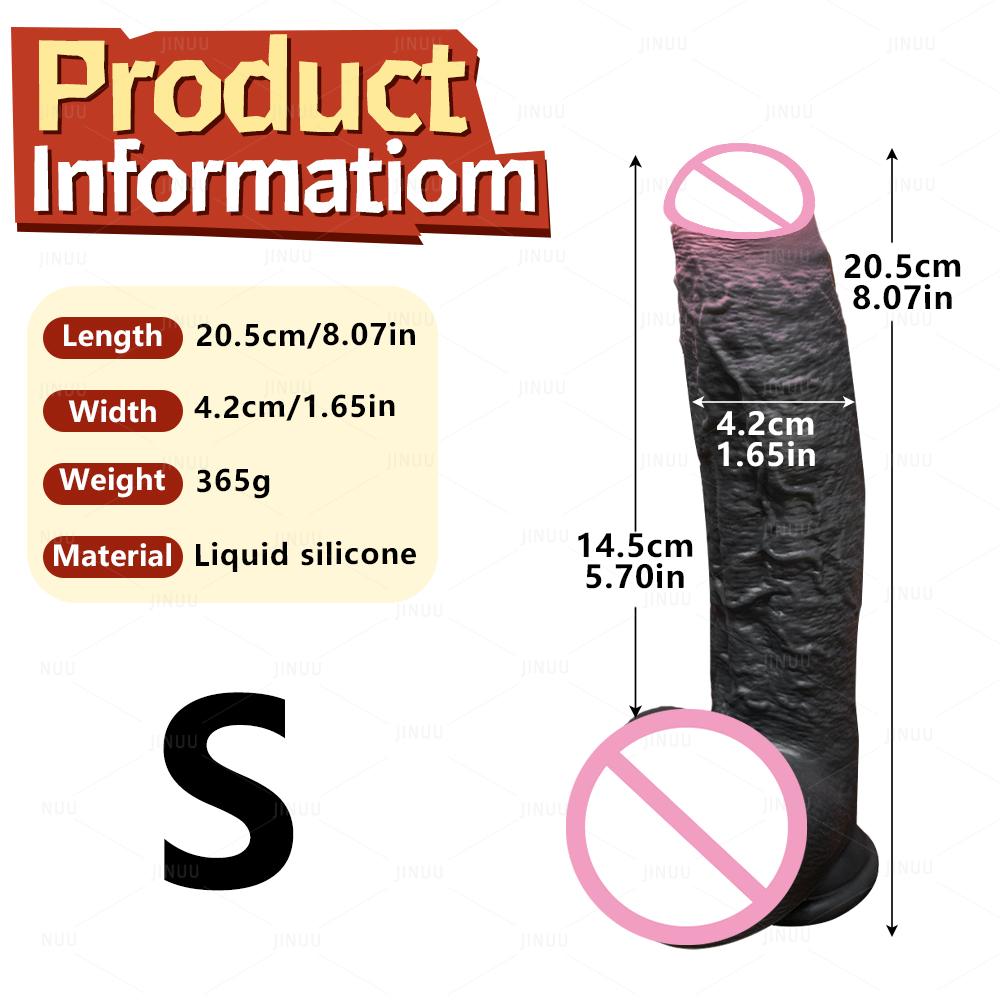 New Model Black Silicone Alien Dildo Realistic Anal Butt Plug with Strong Suction Cup Clitoris Stimulator for Adult G-spot Exploration Male/Female Toy