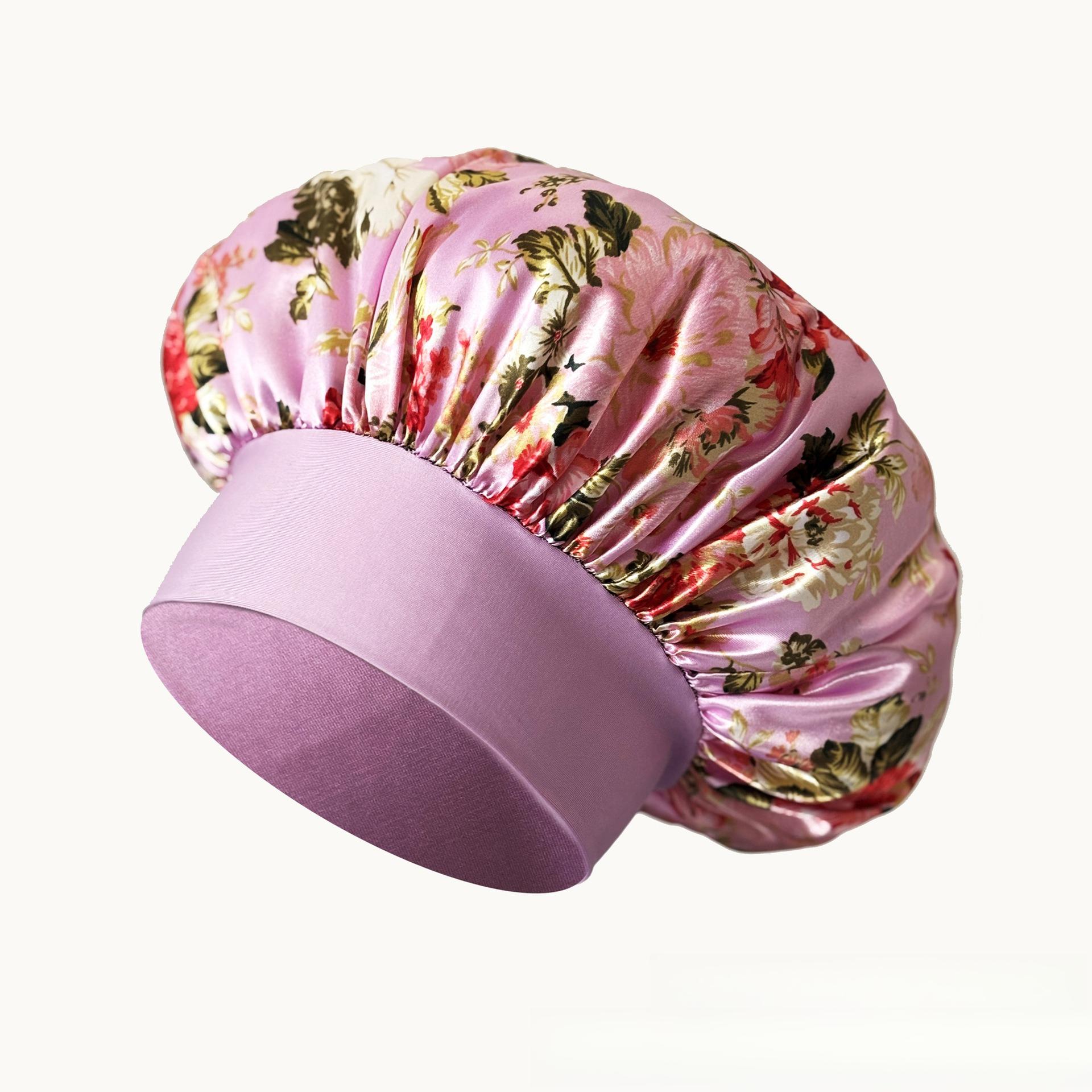 1PC Satin Bonnet, Bonnets for Women, Hair Bonnet for Sleeping, Wide Band Sleep Cap for Curly Hair Braids
