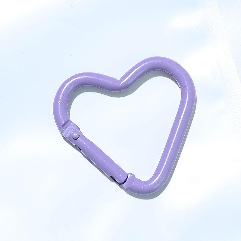 10 Pièces Attache à Ressort en Forme de Cœur Métallique Mousqueton Ouvrable en Forme de Cœur Porte-clés Clips Crochet Chaîne pour Chien Boucles pour Bijoux DIY Connecteur