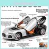 Alloy Car Bugatti Model For Kid With Sound Light Inertia Control Collectible Toy