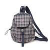 Vintage Plaid Backpack College Style Junior High School Student Schoolbag
