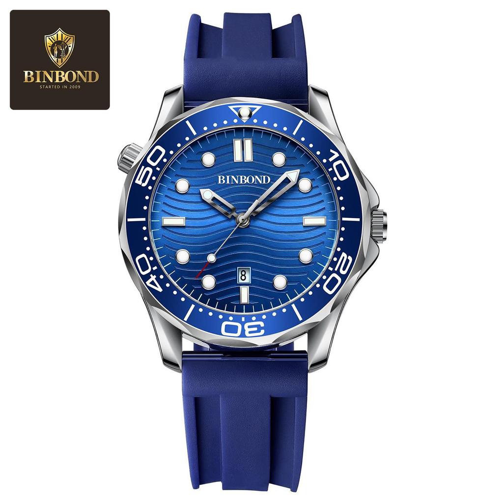 Binbond Luxury Men's Quartz Watch - Waterproof, Luminous, Rotating Dial