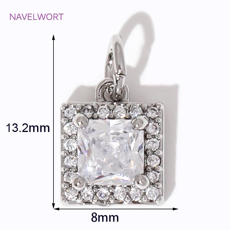 Multi Types 18K Gold Plated Brass Inlaid Zircon Charms Pendant For Jewelry Making Supplies DIY Necklace Making Accessories