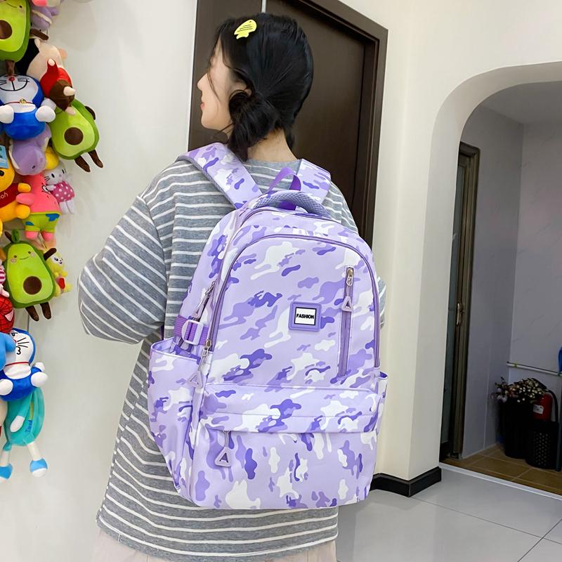 Zaino per studenti Borsa da scuola in tre pezzi Zaino resistente di grande capacità da donna