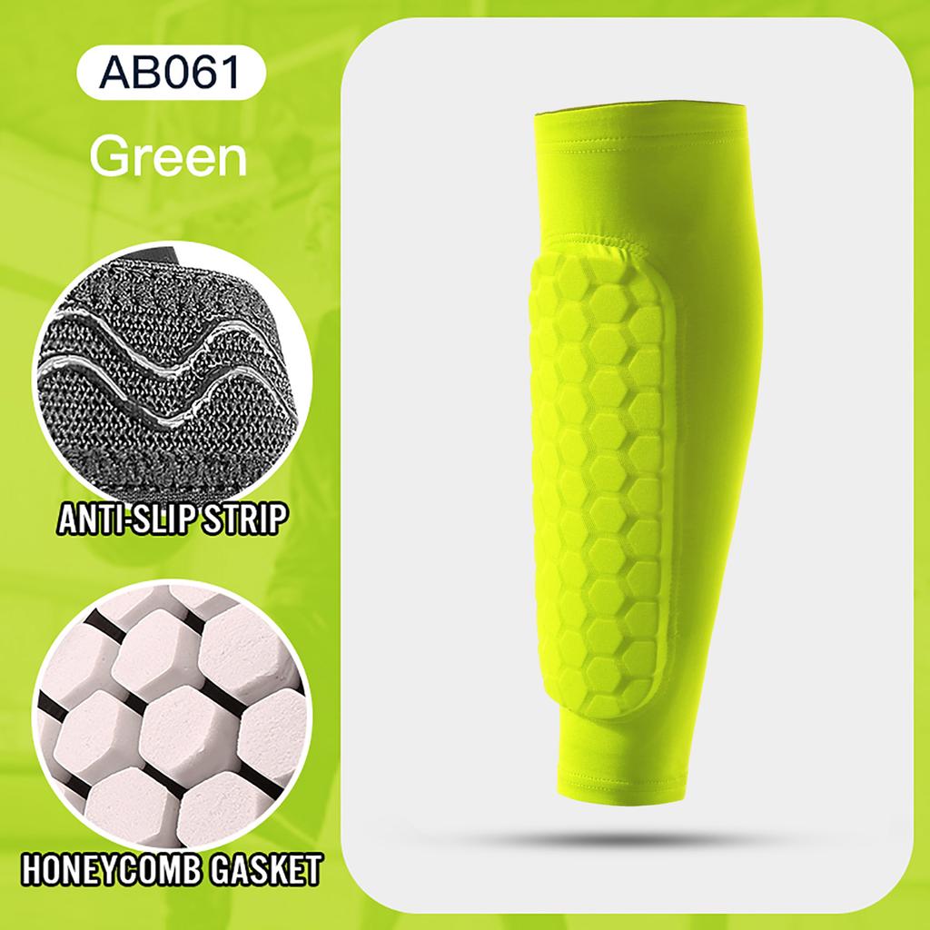 1Pcs Football Shin Guard Socks With Foam Calf Compression Sleeve Honeycomb Pads Soccer Legging