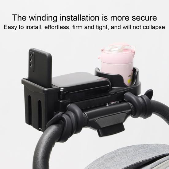 Baby Universal Stroller Snack Tray with Cup Holder Silicone Stroller Tray Tight-Grip Stroller Attachment Strollers Snack Cup Accessories