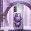 Cute 3D Rabbit Makeup Mirror Stand Plating Case For Samsung Galaxy A53 A33 A13 A52 A32 A72 A23 4g 5g Protect Back Cover A 52 53