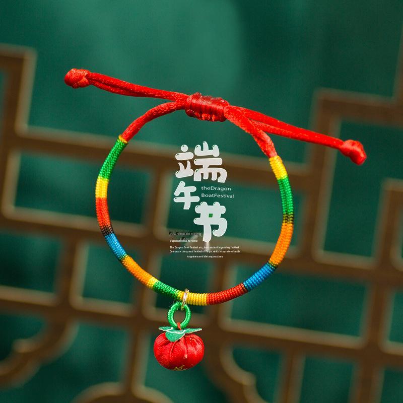 Bracciale Nodo Ruyi Cinque Colori Festa delle Barche Drago 2026: Regalo Tessuto Fatto a Mano