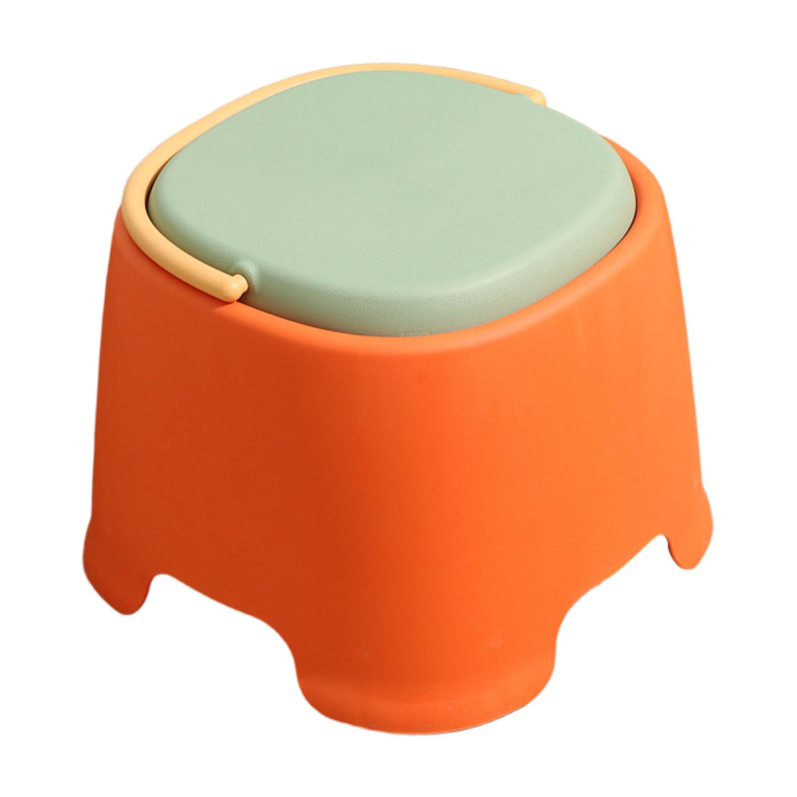 

Small Stool Toilet Step Stool Anti Slip Thickened Portable Creative European Chair for Garage Home Bathroom Bedroom Household червоний