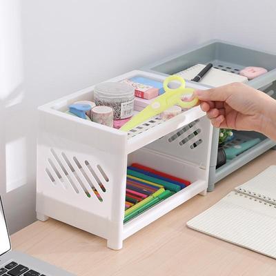 Estantería Mini de Doble Capa - Organizador de Escritorio para Dormitorio y Baño