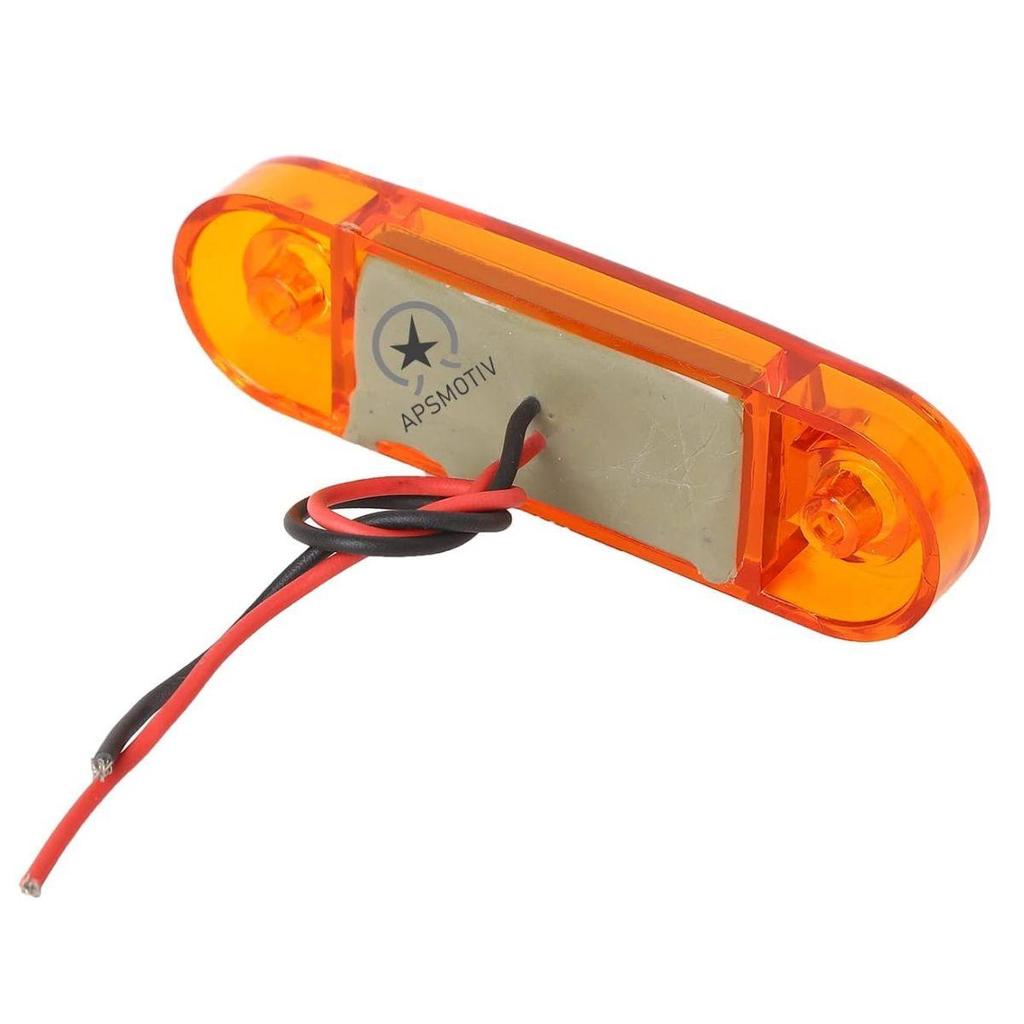 2 st LED Sidomarkeringsljus 12V Vattentät Trailer Positionsljus Bärnsten Universell Ytmontering för Lastbil Trailer Husbil Husvagn Båt Marin