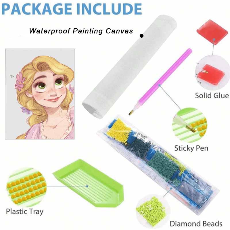 Disney Diamond Painting 5D DIY Rapunzel Diamond Painting Art Diamond Painting Kit Adult/Beginner Gift Idea Creative Home Decor