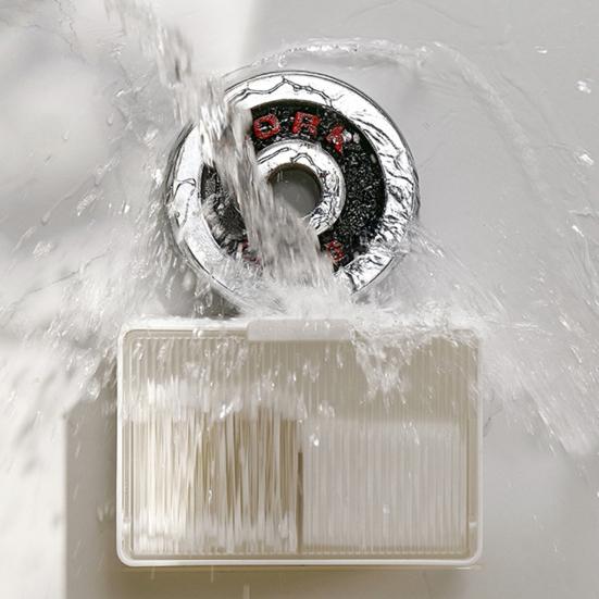 Wattestäbchen-Aufbewahrungsbox mit unterteiltem Layout Klappdeckel Staubdichtes Design Kompakte Größe Badezimmer-Organizer Wattepad-Halter