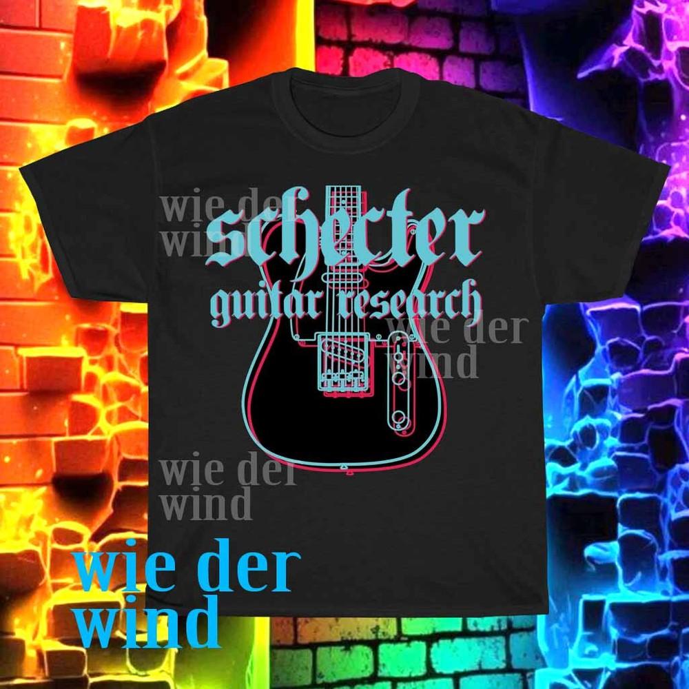 New Schecter Guitar Research Logo 1 Men#039;s Tshirt funny size S to 5XL Unisex T-Shirt L