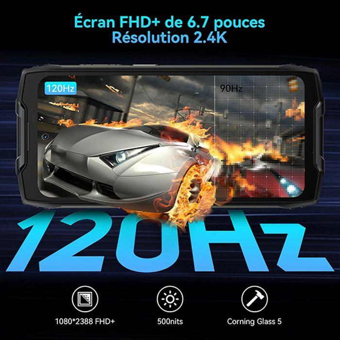 Smartphone Incassable Blackview BV9300 Pro 16Go+256Go 15080mAh(33W) Double écran 6.7" 64MP+32MP Android 13 NFC 100LM - Noir