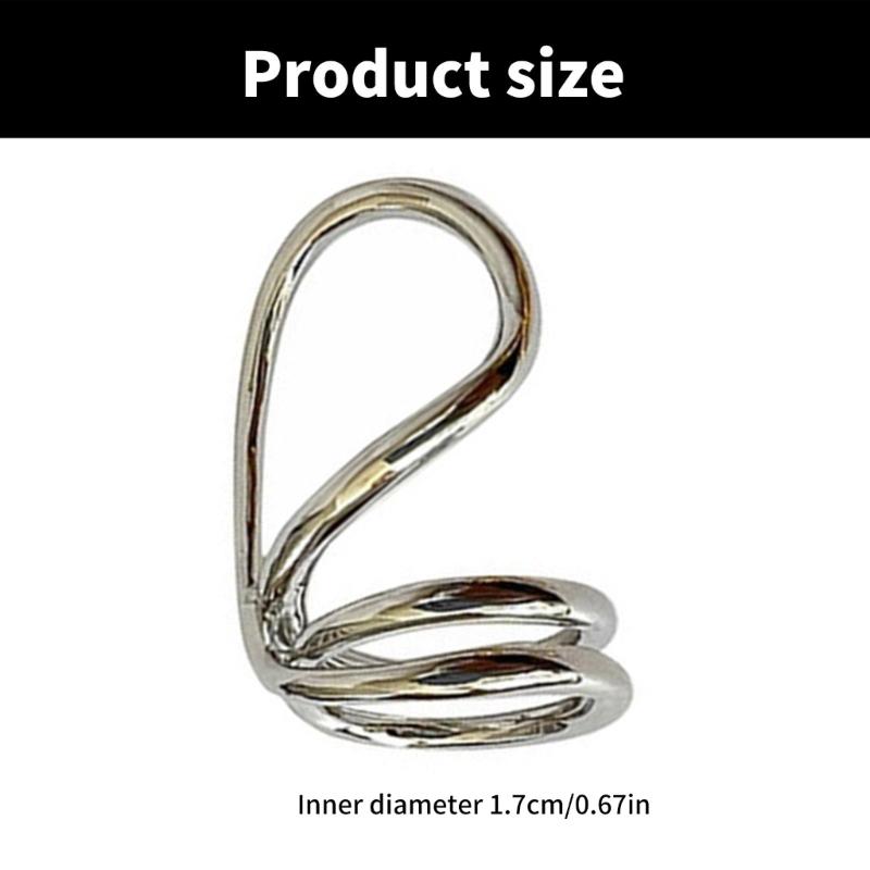 Elegant Abstract Rings Fashion Finger Rings Hollow Rings Copper Texture Perfect for Art Lovers and Trendsetters Present