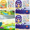 Kinder-Stickerbuch mit wiederverwendbarem Papier und Blasenstickern für frühes Lernen und Gehirnentwicklung