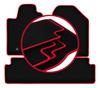 Velours-Fußmatten mit rotem Rand für: Toyota Corolla Verso II Minivan (2004-2009)