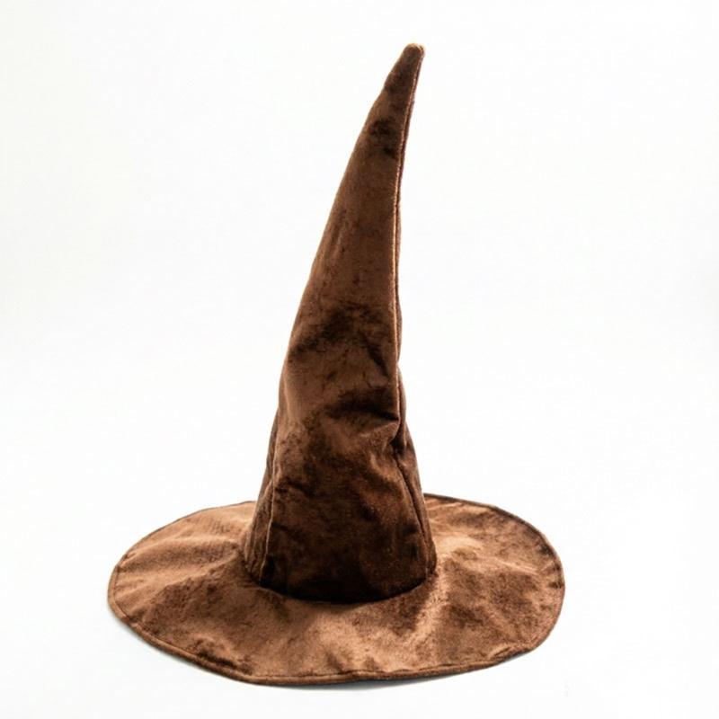 Tall Pointed Party Hat for Seasonal Costumes, Shapeable Outline and Tip with Soft Polyester Shell and Support Frame
