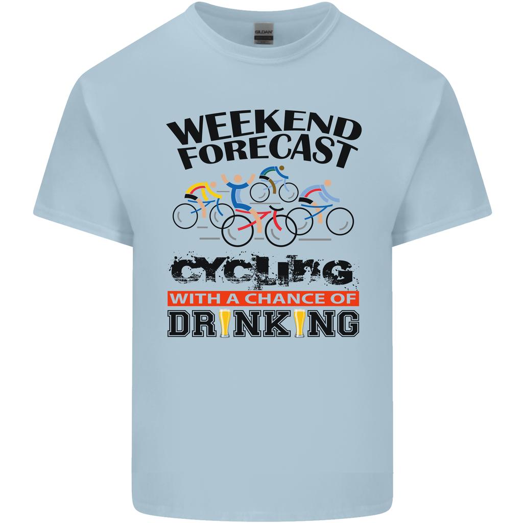 Weekend Forecast Cycling Cyclist Bicycle Unisexs Light Cotton TShirt