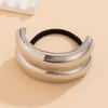 Geometric Metal Hair Tie, Alloy Elastic Ponytail Holder for Women, Minimalist Square Hair Ring for Daily Commuting Use