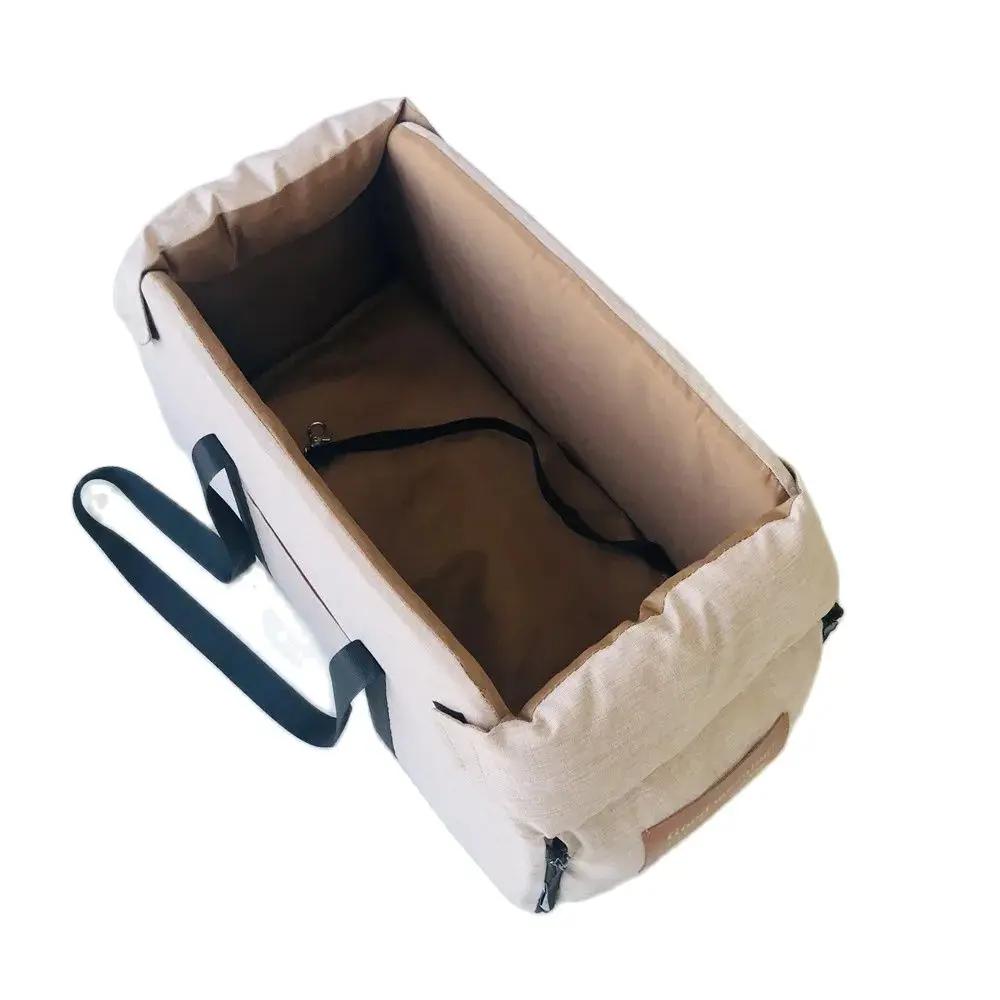 Hundeautositz für kleinen Hund Mittelkonsolen-Sitz Haustier-Sitzerhöhung für Auto Welpen Tragbare Hundetransportbox für Katzen Sicherheits-Reisetasche