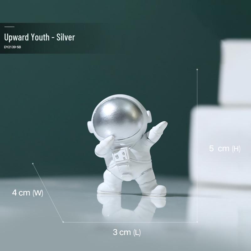 Astronaut Phone Holder, Pen Holder, and Tissue Box for Living Room Resin Ornaments.