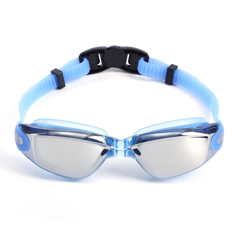 

Oubo high-definition adult electroplated swimming goggles, anti-fog, waterproof swimming goggles, protective eyewear for men and women синій