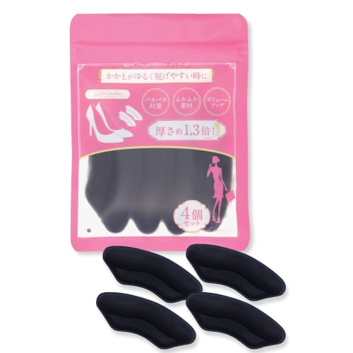 LINOFLE Heel Cushion, 8mm Thick, Prevents Blisters and Squeezing, Heel Pad (Black)