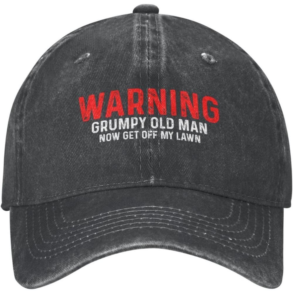 

Предупреждение Старик Ворчун, теперь убирайся с моей лужайки Кепка для мужчин Кепка для папы Регулируемая Кепка