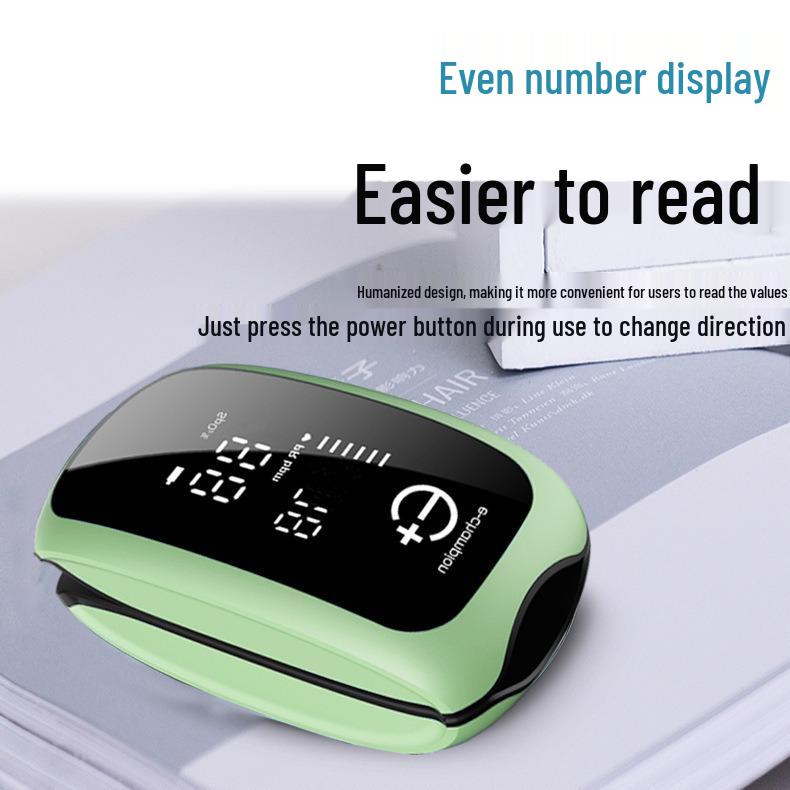Rechargeable Fingertip Pulse Oximeter: Heart Rate & Blood Oxygen Monitor for Home Use