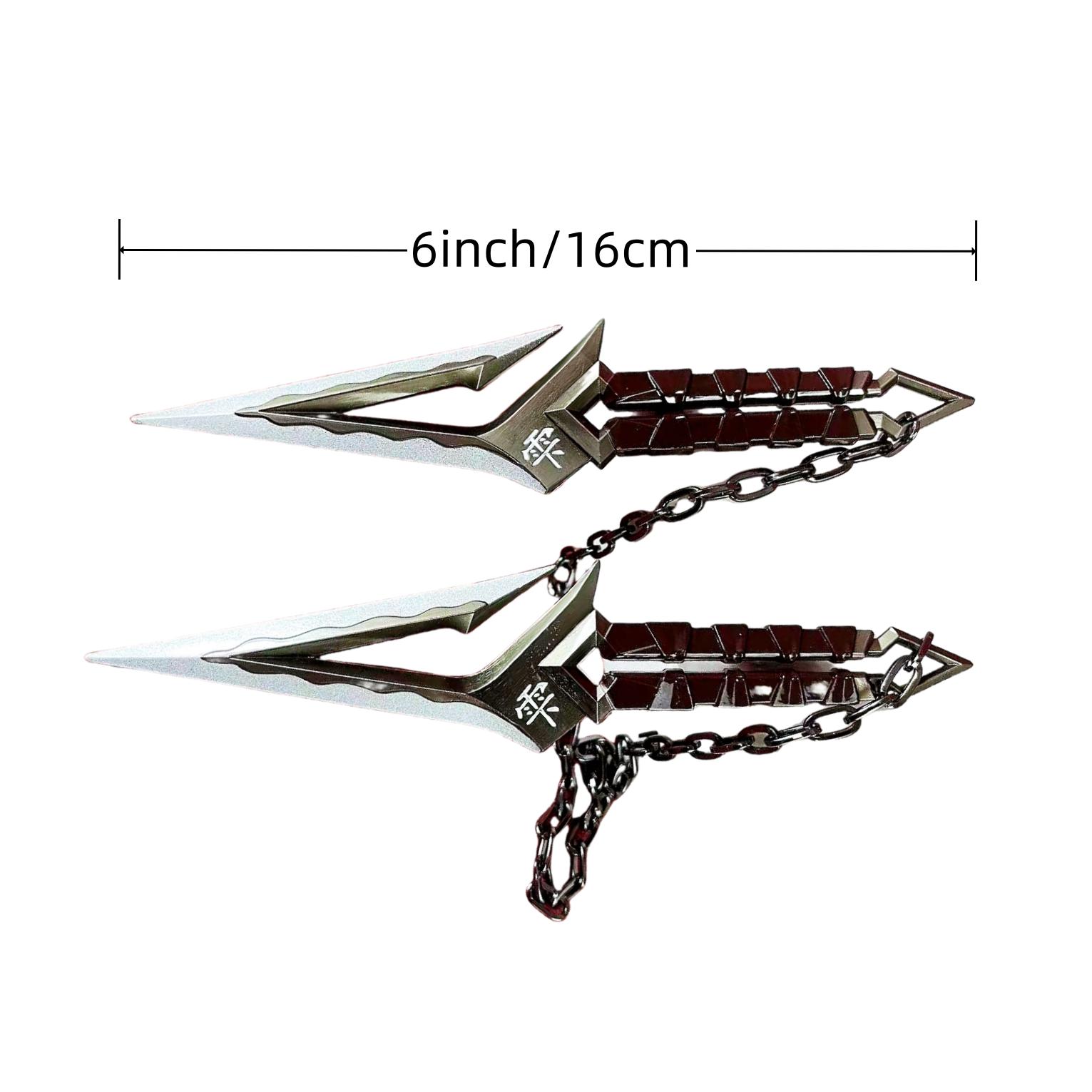 

Металлическая катана 6,3 дюйма Сюрикен Нож ниндзя Аниме Valorant Косплей Реквизит Стальной меч Реальный размер Японская катана Самурайская сабля Подарок 6.3inch