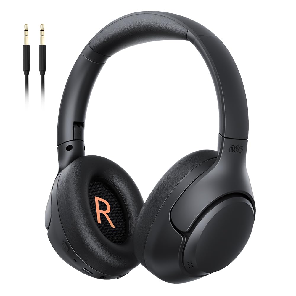 QCY H3 Wireless Bluetooth Audio Compatible 43dB Noise Up To 60 Hours Music Ambient Sound Multipoint Comfortable Dedicated App Bluetooth Black