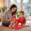 Cardboard Christmas Ornament Box Tree Advent Calendar Box, DIY Surprising Shaped Paper Hole Punch Xmas Party Treat Holder Gift Fillable Countdown for