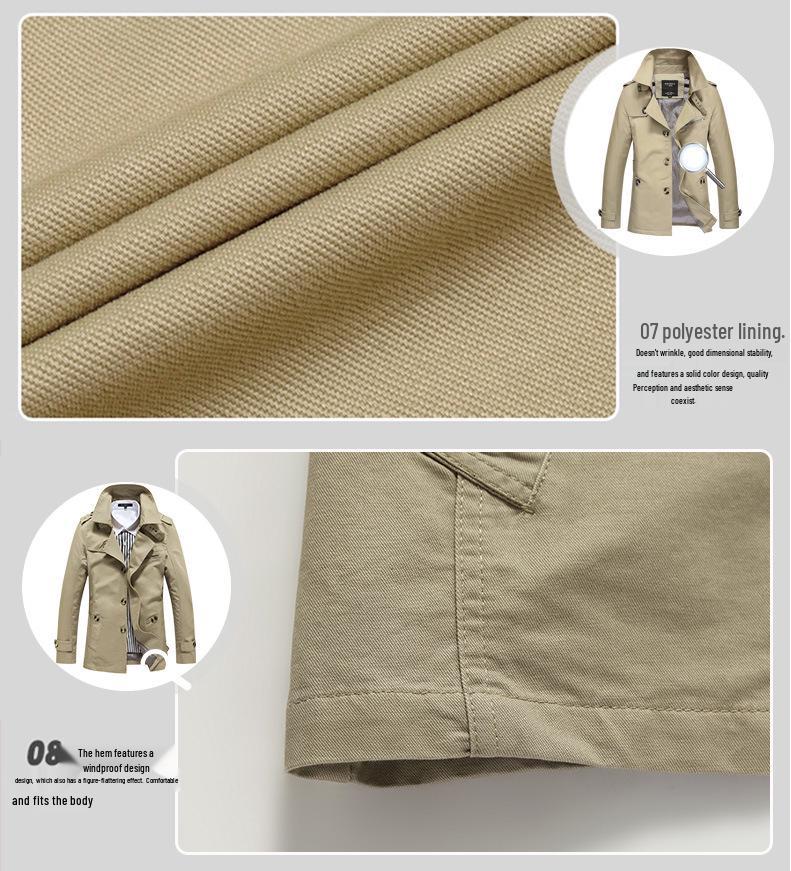 2026 Autumn/Winter Men's Casual Washed Cotton Windbreaker Jacket