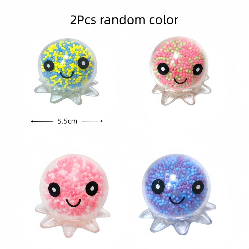 2 Stuks Dierlijke Inktvis Vent Bal Knijp Decompressie Speelgoed Bellen Octopus Bal Stress Verlichtend Speelgoed Langzame Terugslag Squishy Verjaardagscadeau